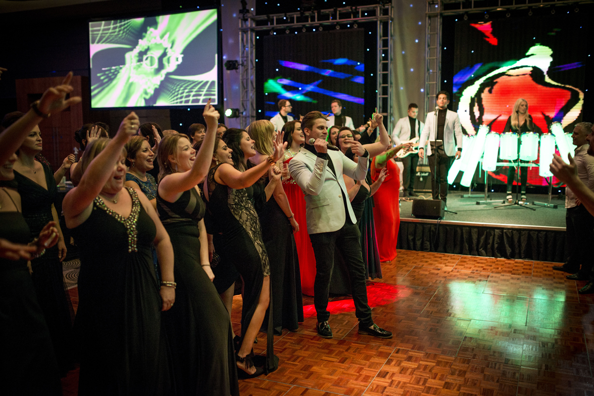 The Bandeoke Band performing live karaoke at Cornwall weddings, parties and corporate events