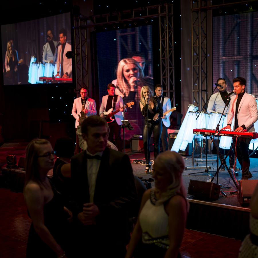 The ultimate live karaoke band production - Live camera Bandeoke, mixed in real time.